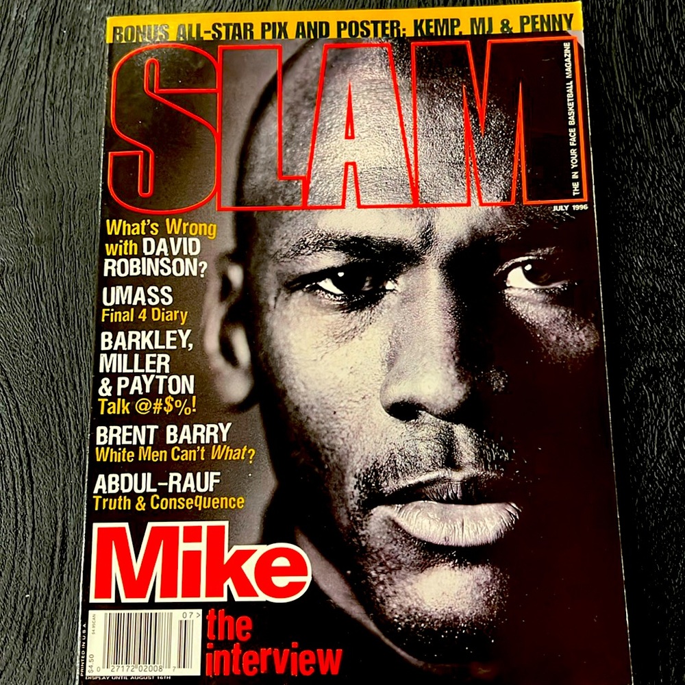 Slam Magazine from July 1996 - Michael Jordan Interview w/Poster Insert Intact